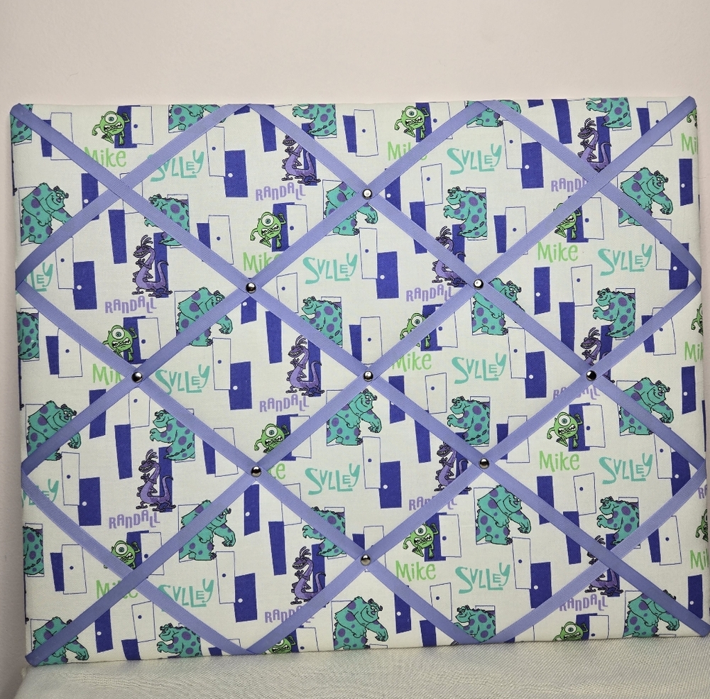 Monsters Inc. French Memo Board Handmade In VT 16x20in NWOT